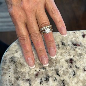 Gorgeous Two Tone QVC  Diamonique Bridal set.